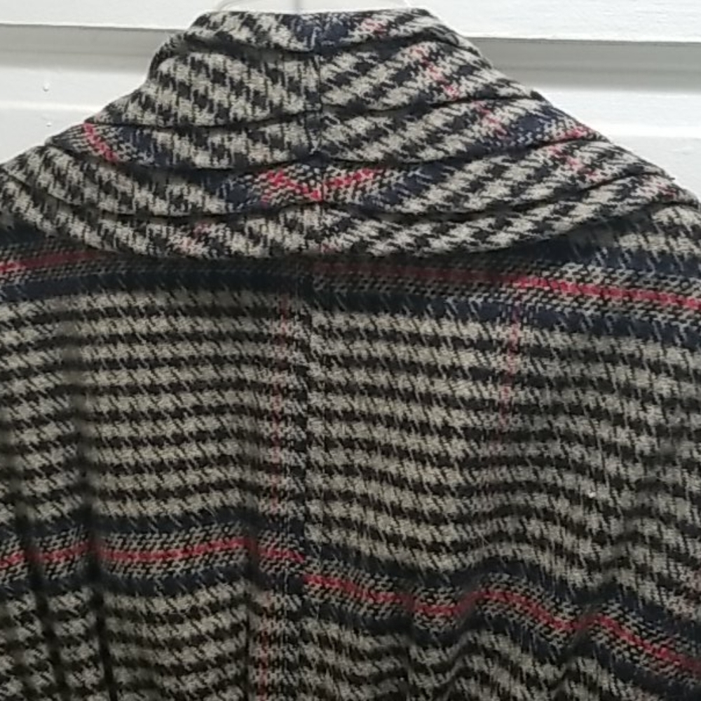 Jolt Tweeted Burberry Pattern Cape Shacket Type - image 5